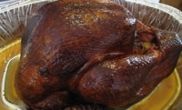 turkey on a Lang BBQ Smoker